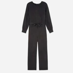 UNIVERSAL STANDARD S Women's PLUS 14 16 Long Sleeve Jumpsuit Black Cupro